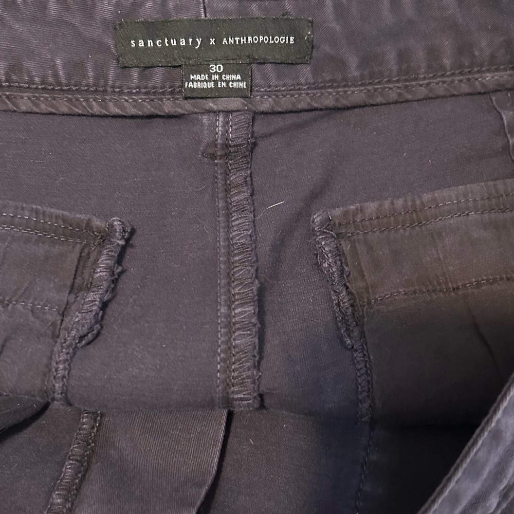 Anthropologie Sanctuary Navy Blue Chino Shorts Size 30 - Picture 5 of 6